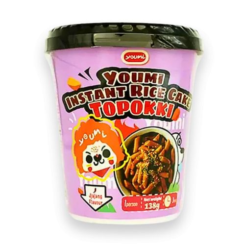24x138G Youmi Instant Topokki Rizstészta fekete szójababmártás ízű (csésze)