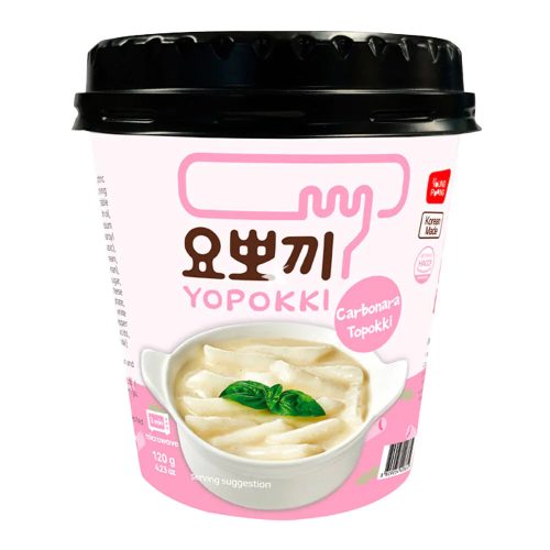 30x115g Yopokki instant rizstorta csészében Carbonara ízben