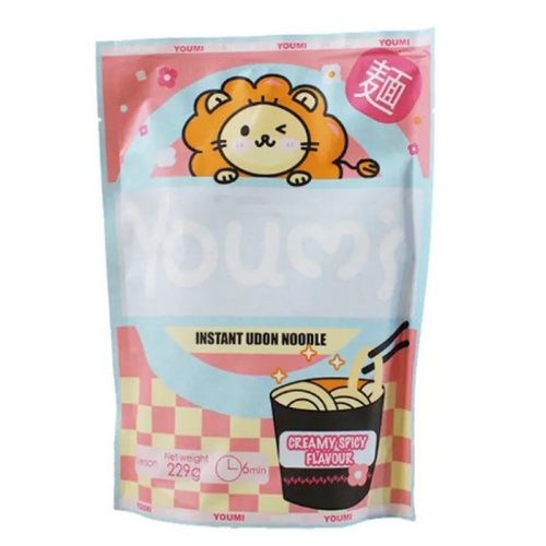 30x229g Youmi Instant Udon Noodles Krémes Fűszeres Ízesítéssel