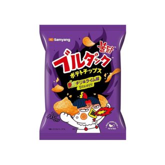 55g Samyang Buldak potato chips with habanero and lime