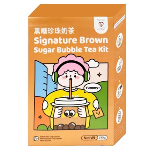 12x255g Tokimeki Bubble Milk Tea Csomag Barnacukor Ízesítéssel