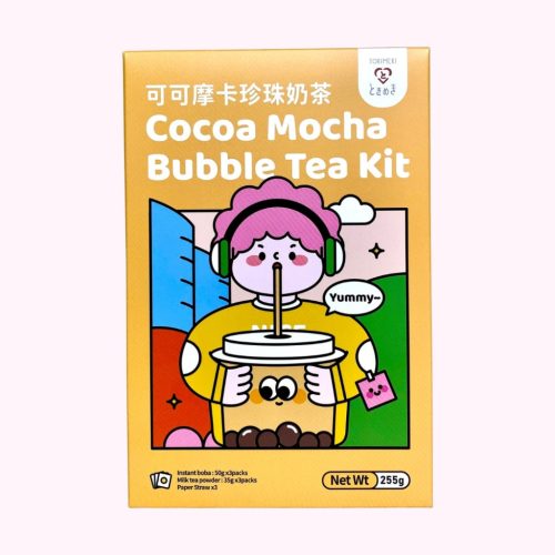 12x255g Tokimeki Bubble Milk Tea Csomag Kakaó Mokka Ízesítéssel