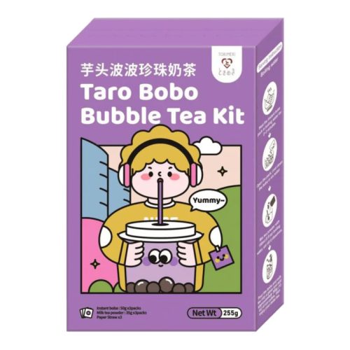 12x255g Tokimeki Bubble Milk Tea Csomag Taro Ízesítéssel