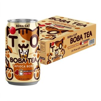 24DB BobaCat barna cukros tejes buborékos tea 315ml