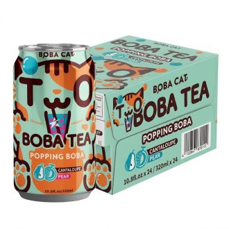   24DB BobaCat sárgadinnye és körte ízű gyümölcsös buborékos tea 320ml