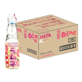   30瓶装 Hatakosen Ramune 碳酸软饮料，白桃口味，200毫升