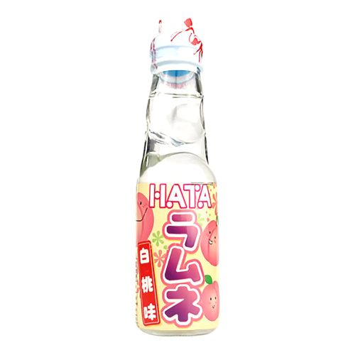 30x200ml Hatakosen Ramune Soda White Peach Flavour