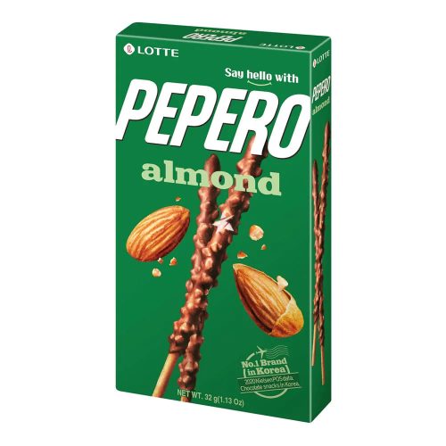 40×32g Pepero Kekszrudak Mandula Ízesítéssel