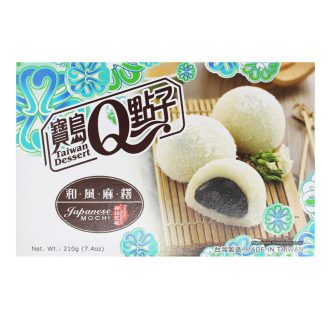   210g Taiwan Dessert Q Brand Japán Mochi, Szezámos-Kókuszos Ízesítéssel