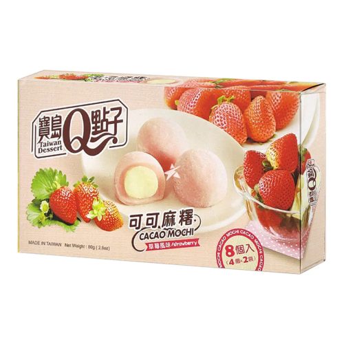 24x80g Taiwan Dessert Q Mini Mochi Eper Ízesítéssel
