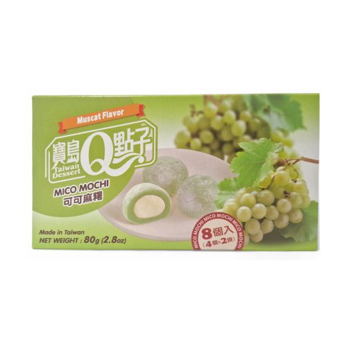 24x80g Taiwan Dessert Q Mini Mochi Muskotály Szőlő Ízesítéssel