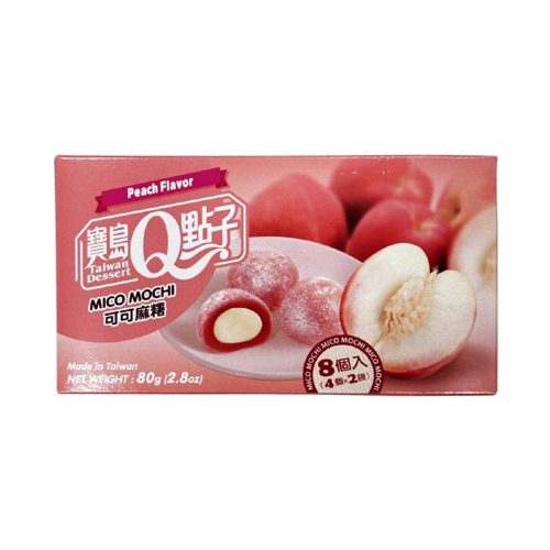 24x80g Taiwan Dessert Q Mini Mochi Barack Ízesítéssel