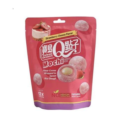 12x110g Taiwan Dessert Q Mini Mochi Eper-Sajtkrém Ízesítéssel