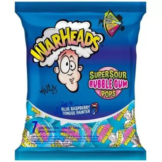   Warheads Mouthpainter Bubble Gum Pops nyelvfestő savanyú nyalóka (7 db) 105g