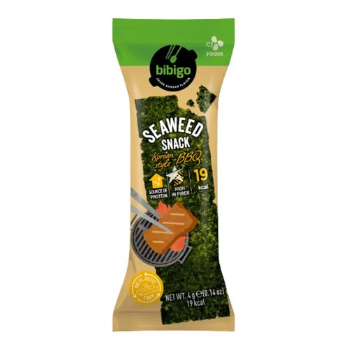 36x4g CJ Bibigo Alga Snack BBQ Ízesítéssel