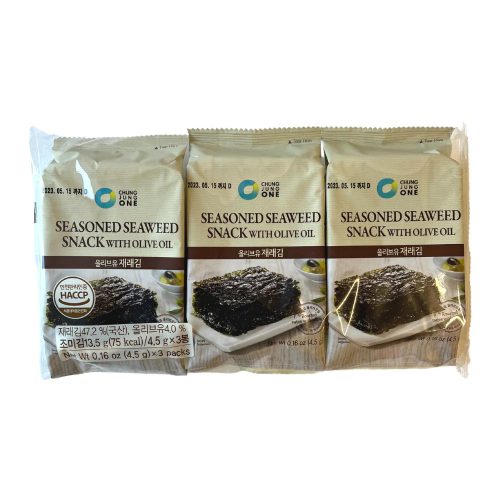 36x3x4,5g Chung Jung One Fűszeres Alga Snack Oliva Olajjal