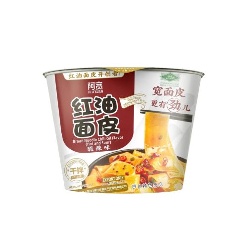 12x115g Baijia A-kuan Szecsuáni Széles Tészta (Tál) Csípős-savanyú Ízesítéssel