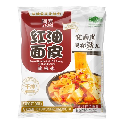 20x115g Baijia A-kuan Szecsuáni széles tészta chili csípős és savanyú ízű
