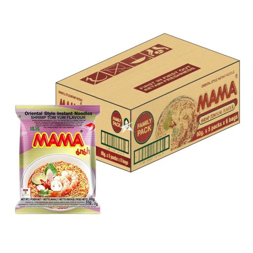 60克妈妈牌东方风味虾仁冬阴功味方便面