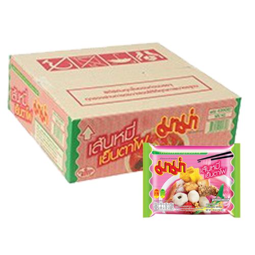 30x55g Mama Brand Oriental Style Instant Vékony Rizstészta Leves Mama Yentafo Ízesítéssel