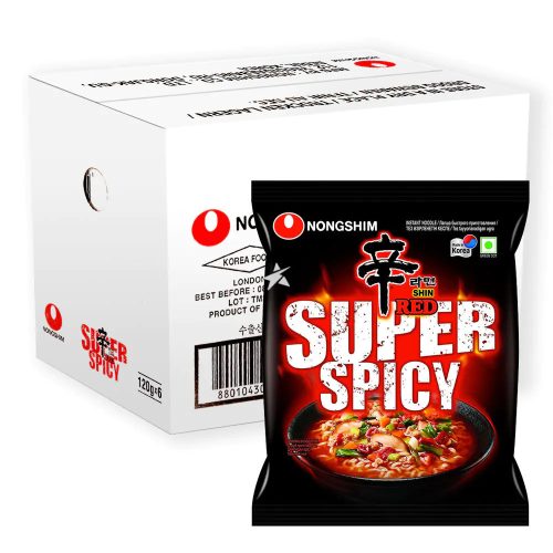20x120g Nongshim Shin Red Ramyun Extrán Csípős Ízesítéssel