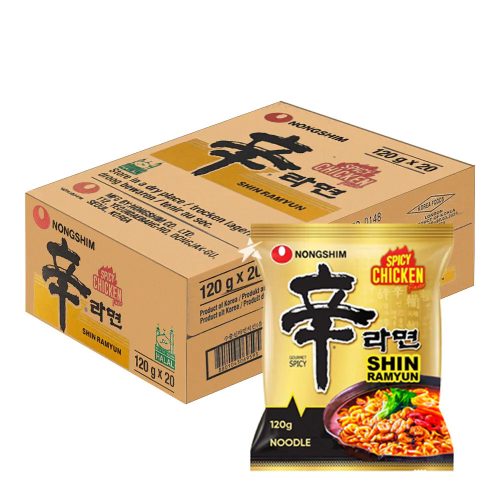 20x120g Nongshim Shin Ramyun Csípős Csirke Ízesítéssel