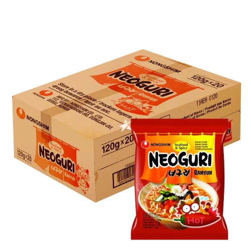 20x120g Nongshim Neoguri Ramyun Tenger Gyümölcsei és Csípős Ízesítéssel