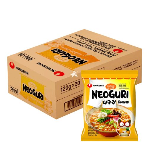 20x120g Nongshim Neoguri Ramyun Tenger Gyümölcsei és Enyhén Csípős Ízesítéssel