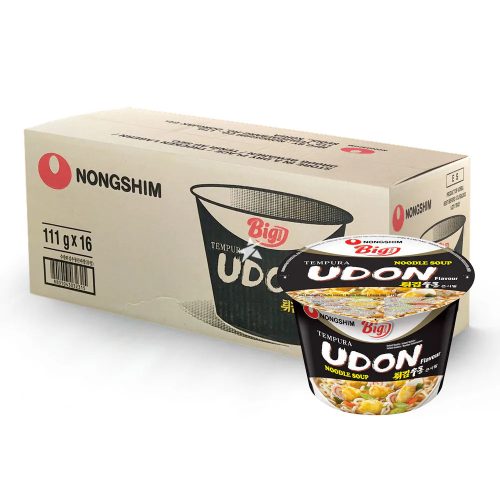 16x111g Nongshim Tempura Udon Tésztaleves Tálban