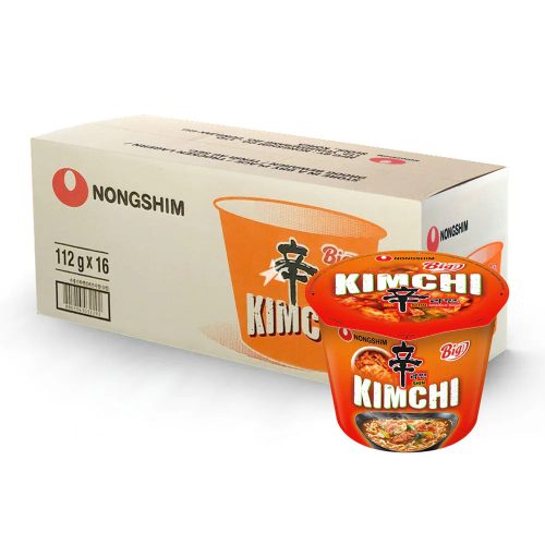 16x112g Nongshim Tésztaleves Kimchi Ízesítéssel Tálban