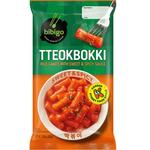 12x360g CJ bibigo tteokbokki (szobahőmérsékleten tárolható) & szósz csípős-édes