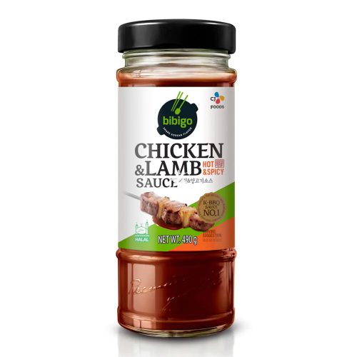 12x490g CJ Bibigo Chicken & Lamb Sauce - Hot & Spicy
