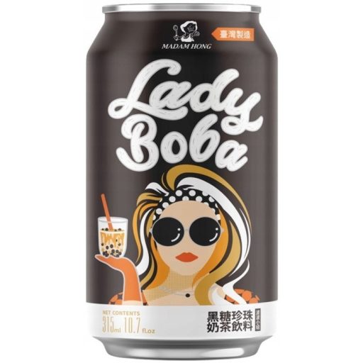 24DB LadyBoba barna cukros buborékos tea 315ml