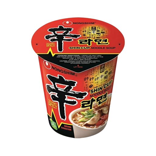 6DB Nongshim Shin Cup Noodle csípős instant tészta 68g