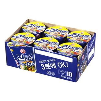 6DB Ottogi Jin Ramyun Cup (Mild) koreai instant tészta 65g
