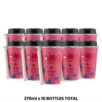 10瓶 OM克 珍珠奶茶覆盆子味软饮料 270毫升
