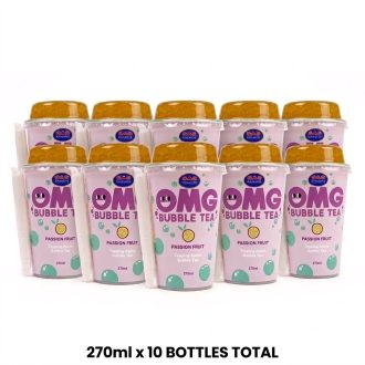   10瓶 OM克 珍珠奶茶，百香果绿茶配苹果珍珠 270毫升
