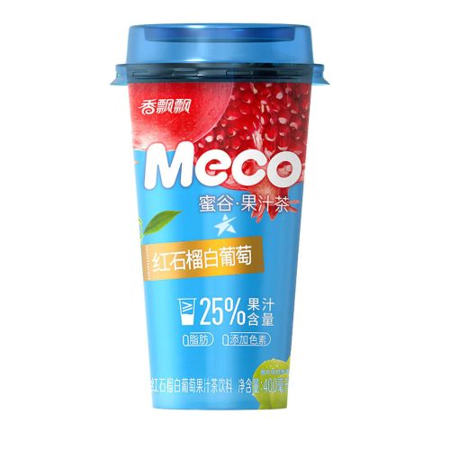 15x400ml Xiang Piao Piao Fruit Tea Meco Honey Valley Gránátalma és Szőlő Ízesítéssel