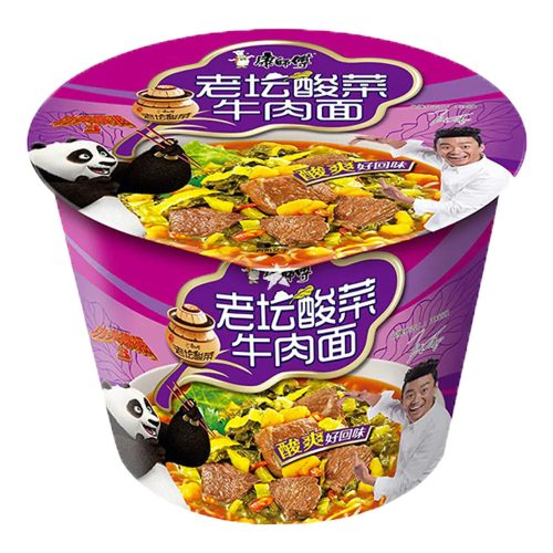 12x122g Master Kong Instant Bowl Tészta Marhahús és Savanyúkáposzta Ízesítéssel