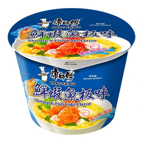 12x102g Master Kong Instant Bowl Tészta Mesterséges Garnélarák és Hal Ízesítéssel