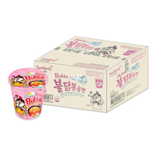30x80g Samyang Poharas Buldak Tészta Csípős Csirke és Topokki Carbonara Ízesítéssel