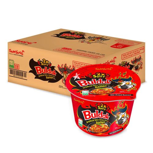 16x105g Samyang Tálkás Buldak Tészta Duplán Csípős Csirke Ízesítéssel