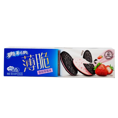 24x95g Oreo Vékony Keksz Eper Ízesítéssel