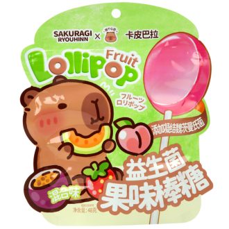 48克水豚益生菌水果棒棒糖混合口味