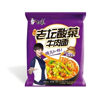   Baixiang Savanyított zöldséges marhahúsos instant tészta 100g