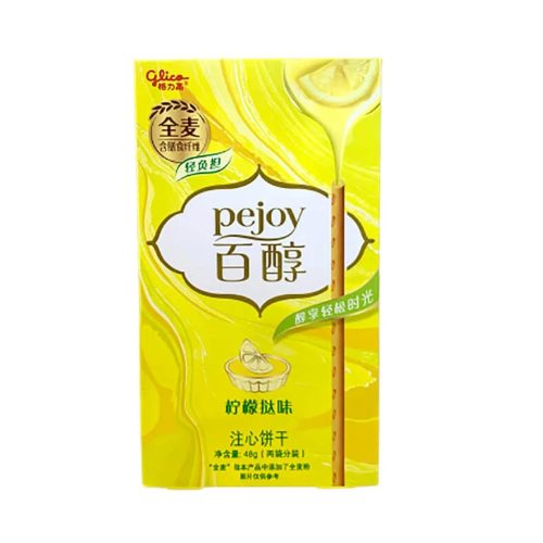 36×48g Glico Pejoy Pocky Citrom Töltelék Ízesítéssel