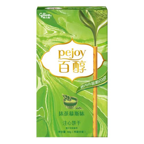 36×48g Glico Pejoy Pocky Matcha Mousse Ízesítéssel