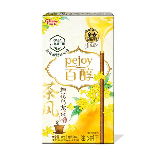 36×48g Glico Pejoy Pocky Oszmantusz-Oolong Tea Ízesítéssel