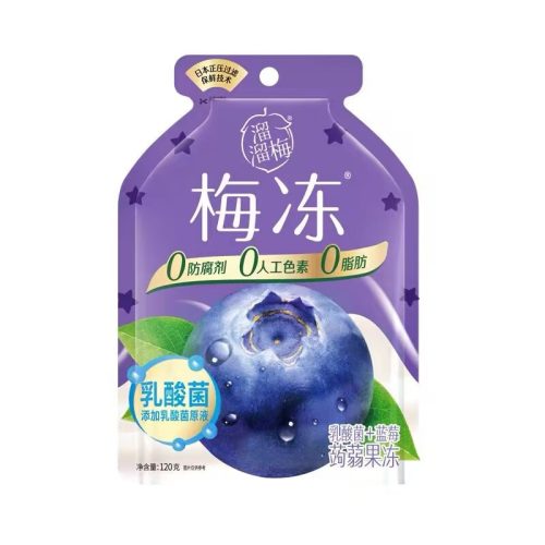 24 x 100g Liuliumei Lactic Acid Bacteria Konjac Jelly Blueberry Flavor