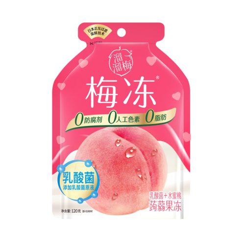 24 x 100g Liuliumei Lactic Acid Bacteria Konjac Jelly Peach Flavor